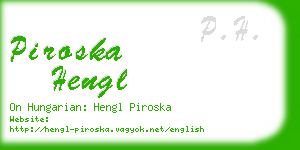 piroska hengl business card